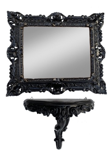 Specchio parete con ripiano - parete,