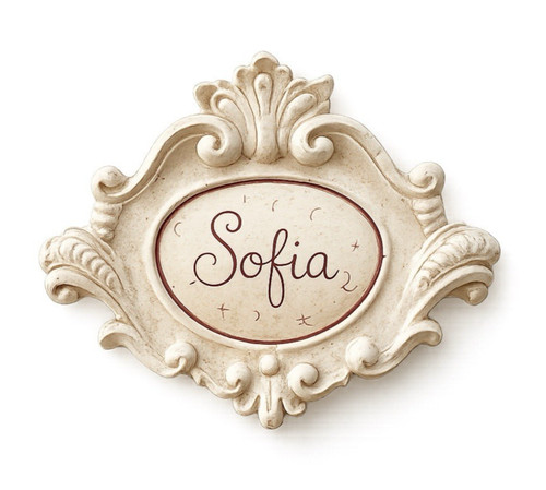 Insegna gesso con nome - gesso,