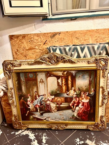 Quadro legno avorio - in, foglia