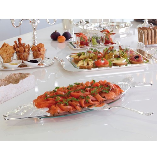 Piatto salmone argentato - piatto,