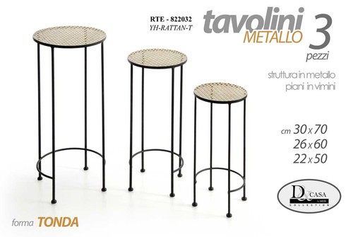 Set tavoli tavolini - tondi, in
