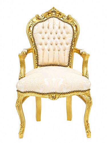 Sedia barocca crema - , oro