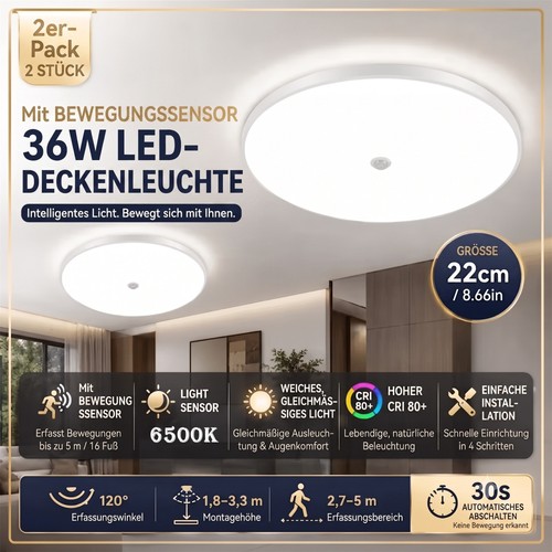 Plafoniera led con - 2x,